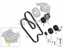 BMW E60 E61 E63 E64 E65 E66 E53 X5 ベルトプーリー 540i 545i 550i 645Ci 650i 735i 740i 745i 750i 760i Li 4.4i 4.8is 11287549557_画像2