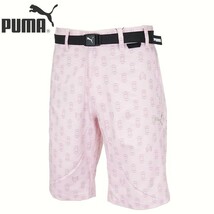 ■新品 PUMA 定価12,650円 Lサイズ プーマゴルフ ストレッチ クラフテッド AOP ショーツ ベルト付 930546 吸水速乾 ハーフパンツ callaway_画像2