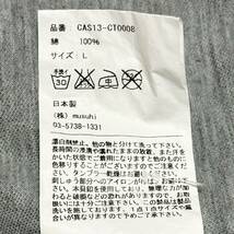 CASH CA カシュカ ★ ポロシャツ トップス カノコ 鹿の子 サーマル 切替 バイカラー 配色 シンプル 半袖 グレー 大きめ Lサイズ ブランド_画像9