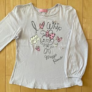 メゾピアノジュニア M 150cm 長袖 Tシャツ カットソー コロンちゃん 紫