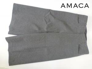 2.5万 超美品 AMACA　アマカ★グレー　ガウチョパンツ　38　M