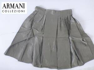 4 ten thousand super-beauty goods Armani *ko let's .-ni/ ARMANI COLLEZIONI ** Italy made green group skirt 42 L corresponding 