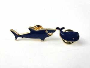 サメとクジラ ピンバッジ 2個セット ピンズ 魚 海