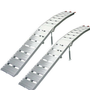 アルミラダーレール 折畳式 耐荷重500kg / アルミブリッジ歩み板(8.5kg)コンパクトタイプ2本セット【SSX 西