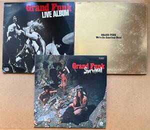 ■まとめて!■グランド・ファンク・レイルロード Grand Funk 国内盤(帯なし)LP 合計3点セット! Frank Zappa※JKT傷み多/盤質概ね良好