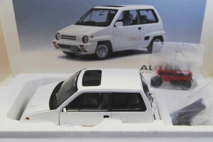 Aa オートアート 1/18 ホンダ シティ ターボII ホワイト モトコンポ付 412B0348