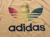 70s 80s adidasアディダス レインボー グラデ Tシャツ ビンテージ 検 トレフォイル ロゴ west Germany 西ドイツ champion atp ヴィンテージ_画像3