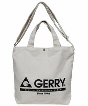 ジェリー トートバッグ ショルダーバッグ GERRY 天ファスナー2WAY コットン B4サイズ★アイボリー新品【メール便発送（全国送料無料）】_画像1