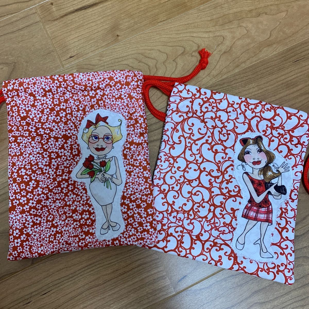 ロラライハリス 巾着+ポーチセット ハンドメイド|Yahoo!フリマ(旧
