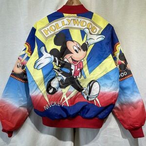 希少! 90s Mickey 総柄プリント USA製 ジャケット スタジャン Disney ディズニー ミッキー ビンテージ chalk line 80a