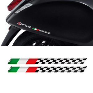 立体フラッグステッカー イタリア 2個セット カスタム アプリリア ドゥカティ MVアグスタ F4 ベスパ ピアッジオ RS4 モンスター パニガーレ