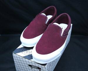 【新品】US9 27cm Vault by Vans ボルト バイ バンズ OG CLASSIC SLIP-ON LX オリジナル クラシック スリッポン SUEDE LEATHER PORT