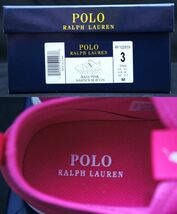 SALE！【新品】US3 22.5cm POLO RALPH LAUREN ポロ ラルフローレン BARNES SLIP ON スリッポン バハピンク/ホワイト_画像10