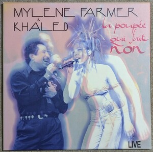 Mylene Farmer & Khaled-La Poupee Qui Fait Non Live★仏プロモ・オンリーLPサイズCDシングル