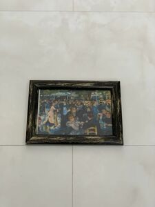 Art hand Auction ★Handmade paper ``Renoir ``Moulin de la Galette'''' with frame, postcard size, Japanese paper, postcard, illustrated letter, calligraphy, watercolor painting, sumi-e, embossing, paper-cutting ★, painting, oil painting, Nature, Landscape painting