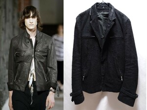 2006SS　Ann Demeulemeester　デストロイレザージャケット　ライダース　アンドゥムルメステール　初期　本人期