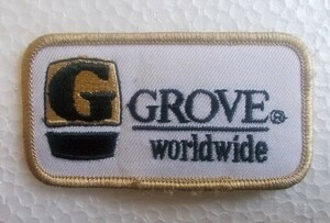 Grove WorldWide グローブ 重機 企業 ワッペン/パッチ 刺繍 アップリケ USA カスタム 古着 クレーン 74