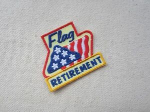 Flag RETIREMENT 引退 旗 ツーフェイス マスク ガールスカウト GIRL SCOUT ワッペン/古着 アメカジ アウトドア ワークシャツ USA 古着 136