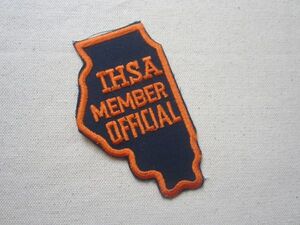 ビンテージ IHSA MEMBER OFFICIAL 高校 免許 ワッペン/パッチ 企業 USA 古着 アメリカ アメカジ カスタム キャップ ワークシャツ 85