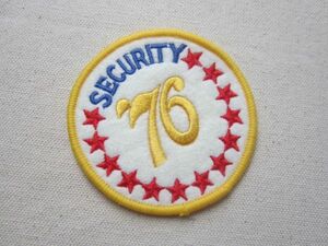 ビンテージ SECURITY 76 ロゴ ワッペン/パッチ 企業 USA 古着 アメリカ アメカジ カスタム キャップ ワークシャツ 75