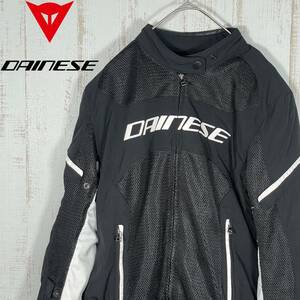 【良品】DAINESE ダイネーゼ ライダースジャケット メッシュ ロゴ 黒