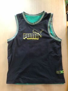 ★PUMA　プーマ　メッシュタンクトップ　ジャマイカ　ブラック　グリーン　トレーニング　スポーツ