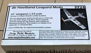 【ゴム動力機】Easy Built製de Havilland Leopard Moth（翼長：22”=559mm）・・・ 残り1