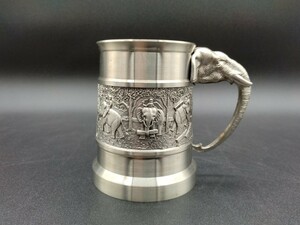 錫製品 TIN97％ ORIENTAL PEWTER THAILAND 製 マグカップ ビアマグ ビールジョッキ 容量約250ml