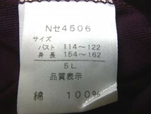 綿100% クリーム 5L 半袖 ＡラインＴシャツ プルオーバー 強撚糸 サラサラ 涼しい 日本製 キングサイズ ゆったり_画像8