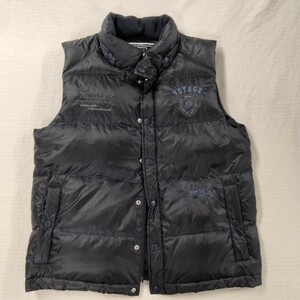 ZOY ゾーイ ダウンベスト GOLF ゴルフ用　down vest 刺繍　ダブル 2way zip 軽量　フード欠損　ポケット付　DOWN VEST 襟内　フリース　