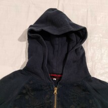 evisu EVISU エビス　エヴィス　ヤマネ　デニム　ゴブラン　スウェット　フルジップ　パーカー　DENIM　sweat parka 和風織地　インディゴ_画像3