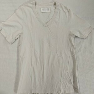 Martin Margiela メゾン マルタン　マルジェラ ⑩ Vネック Tee tシャツ 半袖 グレー 無地 コットン トップス マルタンマルジェラ t-shirt 