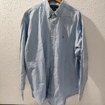 90's ラルフローレン　ralph lauren ポロ　polo 　BLAIRE　シャンブレー　ダンガリー　BD ボタンダウン　シャツ XL ビッグシルエット　_画像2