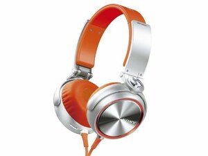 [ б/у ] SONY EXTRA BASS воздухо-непроницаемый type наушники orange MDR-XB610 D