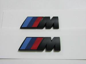 BMW Mスポーツ サイド フェンダー エンブレム 2個 マットブラック