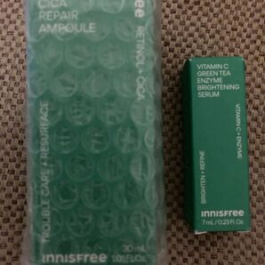 innisfree イニスフリー レチノール シカ リペア セラム 30ml、グリーンティーエンザイムブライトセラム 7ml