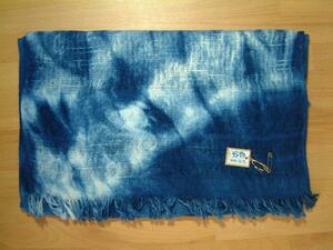  Indigo . towel muffler hand aperture stop genuine . wave Indigo . hand aperture stop 