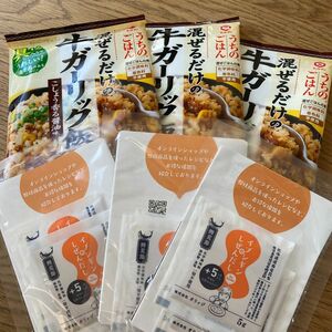 うちのごはん キッコーマン　牛ガーリック飯 3パック 混ぜご飯の素　イブシギンのしぜんだし　サンプル　出汁 調味料 料理 レトルト