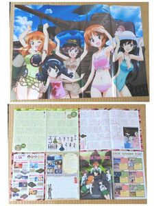 アニメの雑誌 付録 アニメ ピンナップ ポスター ガールズアンドパンツァー 記事