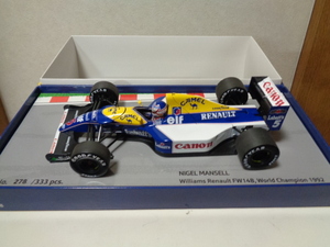 1/18 ウィリアムズ ルノー FW14B #5 N.マンセル CAMELデカール加工 PMA ミニチャンプス Collector's Box