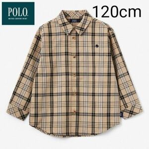【新品未使用】POLO キッズ チェックシャツ 長袖120cm 長袖シャツ チェック柄