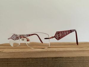 ****[ free shipping ] rare KEZNO Kenzo red Vintage glasses used times equipped frame sale 