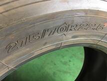 x705-3-8 ☆275/70R22.5 中古2本！ ヨコハマ ZEN902ZE スタッドレス 2020年製♪ k140_画像7