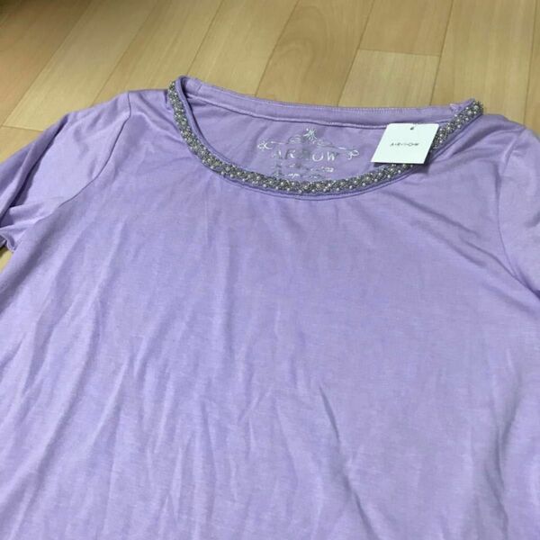 ARROW アロー　長袖　未使用品　長袖　tシャツ シャツ　スーツのインナーにも　紫色系　