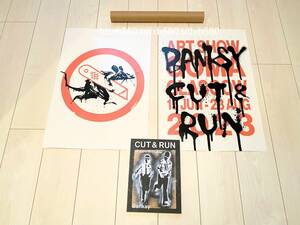 即決 banksy バンクシー 公式個展 ポスター2種 作品集セット アンディーウォーホール シルクスクリーンフィギュア バスキア メディコムトイ