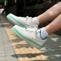 バスケットシューズ バッシュ スニーカー ナイキ Nike Air Force 1 Low '07 PRM Unlock White/Green ストリート FJ7066-114 US10.5 28.5CM_画像1