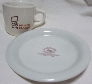 *mister donut mug .. plate.