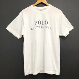 □美品□POLO RALPH LAUREN 半袖Tシャツ L 白 ポロラルフローレン メンズ Short Sleeve Crew Neck ヘインズ 複数落札同梱OK B230927-306●