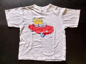 ESSO Drop Boy & girl T-shirt '90s USED Kids size open car print!! * Made in U.S.A Kids/L Exxon Mobileso