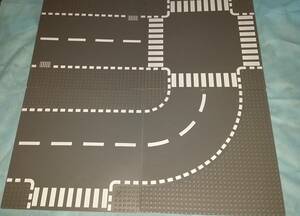 レゴ： LEGO 基礎板 道路 プレート 基板4枚セット サイズ約25.5x25.5cm 土台 ブロック SO/オクパナ
